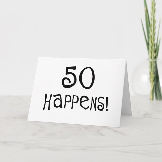 Tarjeta 50.º regalo de cumpleaños, 50. (Anverso)