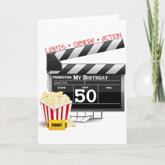Tarjeta 50.º tema de la película de cumpleaños