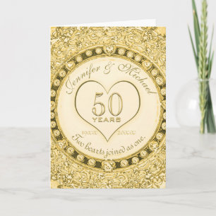 Tarjeta 50 aniversario de bodas de oro