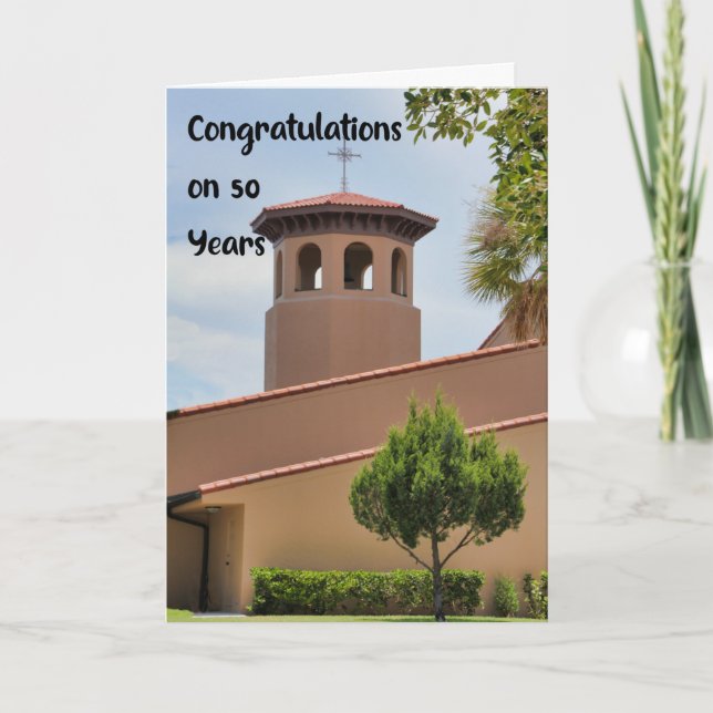 Tarjeta 50 Aniversario de la Iglesia (Anverso)