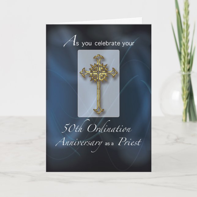 Tarjeta 50° aniversario de la Ordenación Jubilar del Sacer (Anverso)