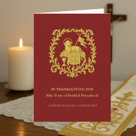 Tarjeta 50 Aniversario de la Ordenación Sacerdotal Agnus D