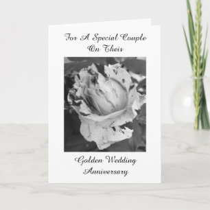 Tarjeta 50° Aniversario del Boda Rosa Personalizado