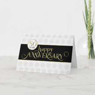 Tarjeta 50 Aniversario del Empleado - Prestigioso Oro Negr