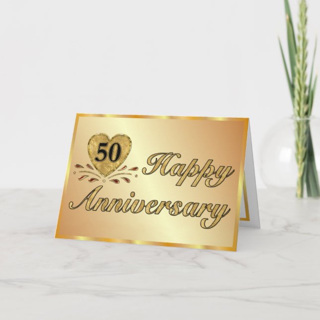 Tarjeta 50° Aniversario - Oro (Anverso)