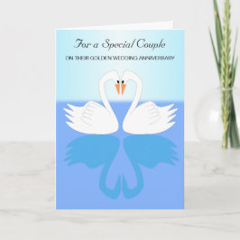 Tarjeta 50 años Bodas personalizados de los cisnes