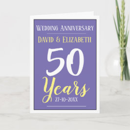 Tarjeta 50 años del Aniversario del Boda de Oro