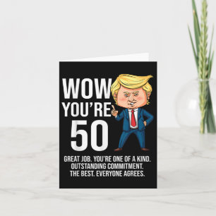 Tarjeta 50 años Funny Trump Republicano