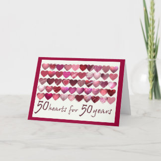 Tarjeta ¡50 Corazones por 50 Años!