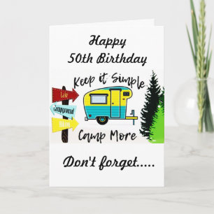 TARJETA *50 CUMPLEAÑOS* A MI CAMPER FAV