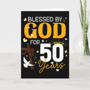 Tarjeta 50 Cumpleaños Bendecido Por Dios Por 50 Años De Ed