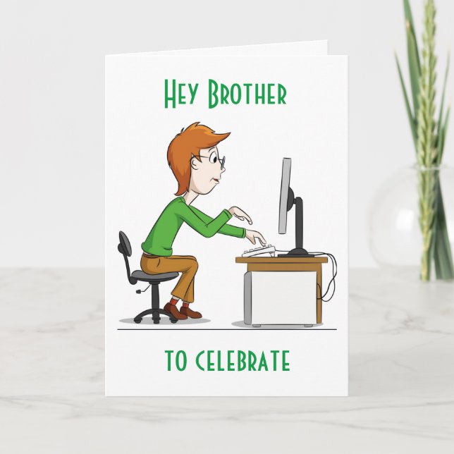 Tarjeta "50 cumpleaños por mi hermano" (Anverso)