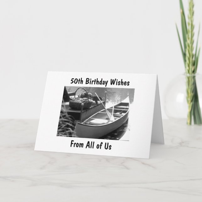 TARJETA "50" DESEOS DE CUMPLEAÑOS DE TODOS NOSOTROS (Anverso)