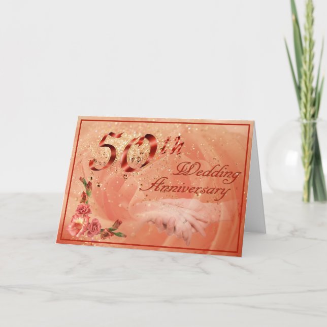 Tarjeta 50.o Aniversario de boda (Anverso)