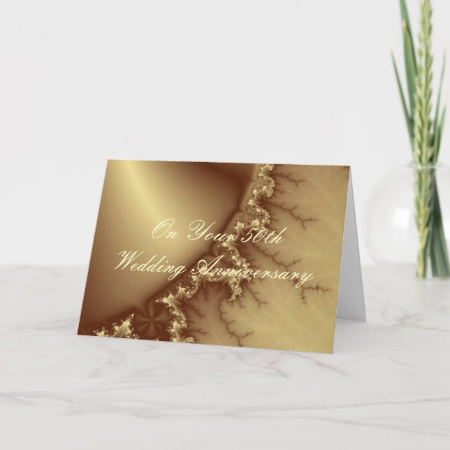 Tarjeta 50.o aniversario de boda de oro (Anverso)