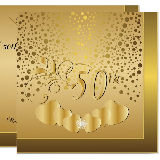 Tarjeta 50.o Aniversario de boda de oro
