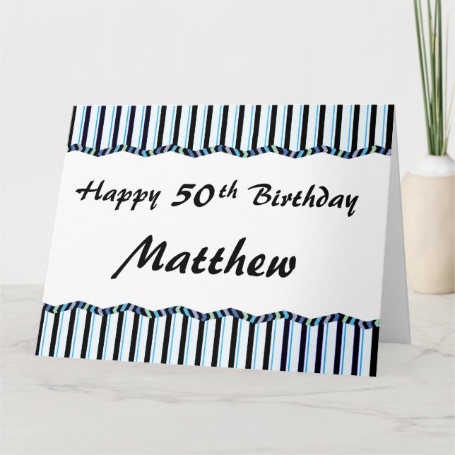 Tarjeta 50 o cualquier edad cumpleaños grande (Anverso)