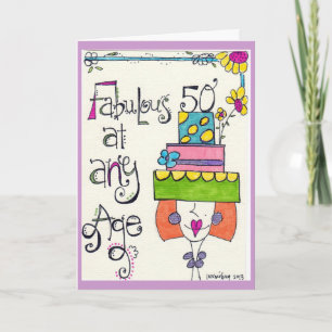 Tarjeta 50.o cumpleaños feliz
