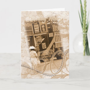 Tarjeta 50.o cumpleaños - vintage, nostalgia, cumpleaños