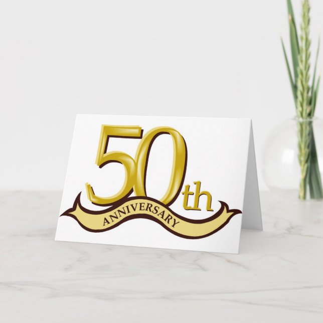 Tarjeta 50.o regalo personalizado del aniversario (Anverso)