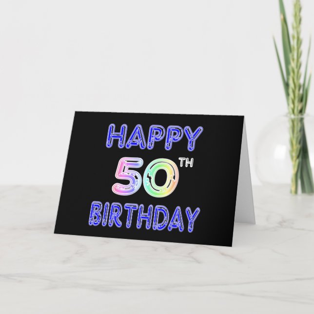 Tarjeta 50.os regalos de cumpleaños y ropa felices del (Anverso)