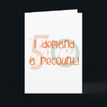 Tarjeta 50 regalos de cumpleaños, ¡exijo un recuento!<br><div class="desc">Si llegar a 50 es impactante, ¡exijan un recuento! Estas camisetas de 50 años, tarjetas, invitaciones y artículos de regalo únicos hacen ideas de regalo de 50 años. Los dichos de 50 años hacen que el fiesta de cumpleaños feliz se divierta. Ideas únicas de cumpleaños 50 para ella. Mejor tienda...</div>