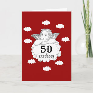 Tarjeta 50 y fabulosa celebración de cumpleaños número 50