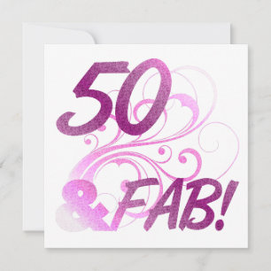 Tarjeta 50 Y Fabuloso Cumpleaños