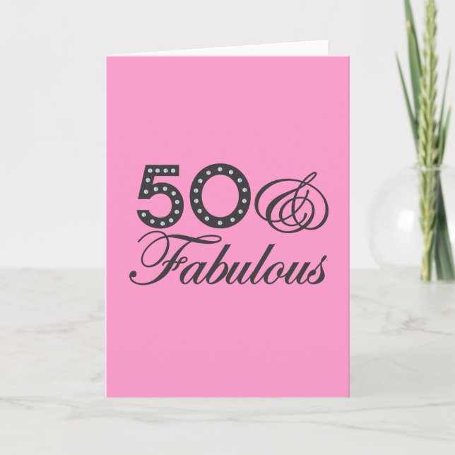 Tarjeta 50 y fabuloso regalo (Anverso)