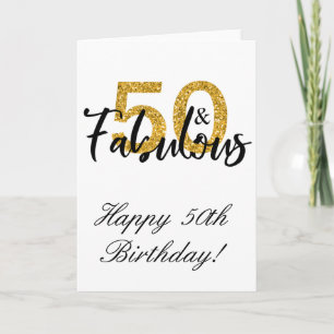 Tarjeta 50 y Fabuoso Cumpleaños Feliz 50°