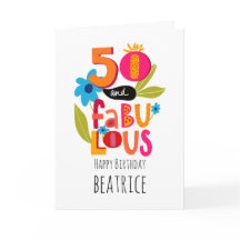 50 y fantástica carta de cumpleaños número 50