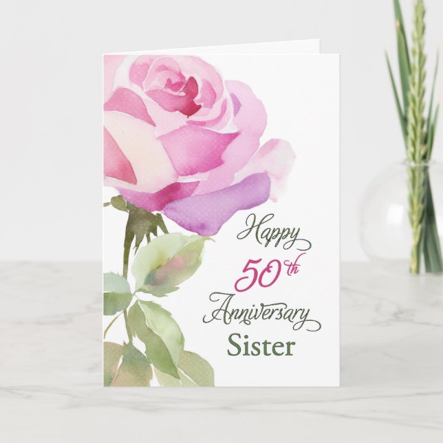 Tarjeta 50th Anniversary Catholic Nun Golden Jubilee (Anverso)