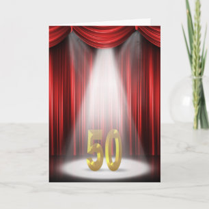 Tarjeta 50th Anniversary Spotlight Congratulations