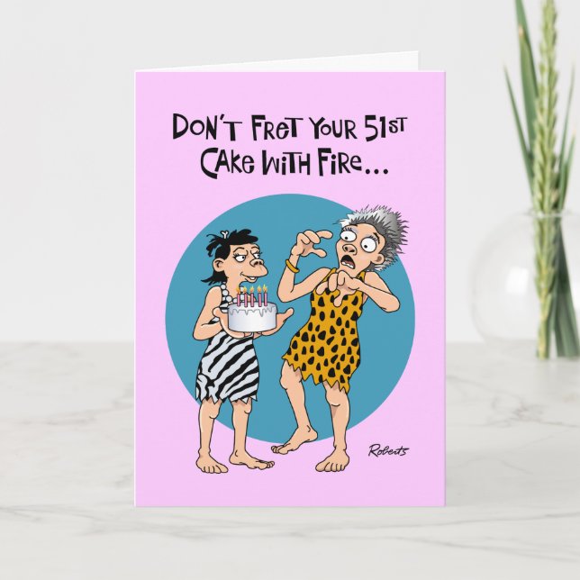 Tarjeta 51º cumpleaños humorístico (Anverso)
