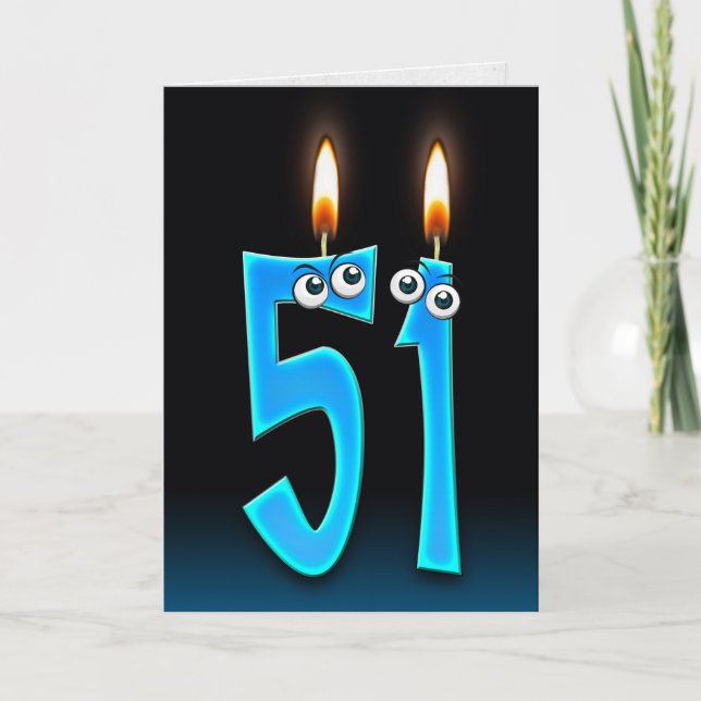 Tarjeta 51.ª velas de cumpleaños (Anverso)