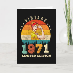 Tarjeta 51 años de edad 1971 Vintage 51st Birthday Gifts M