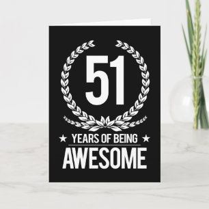 Tarjeta 51.o Cumpleaños (51 años de ser impresionantes)