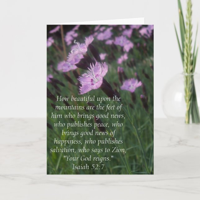 Tarjeta 52:7 de Isaías (Anverso)