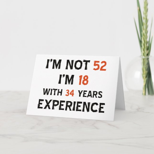 Tarjeta 52.os diseños del cumpleaños (Anverso)