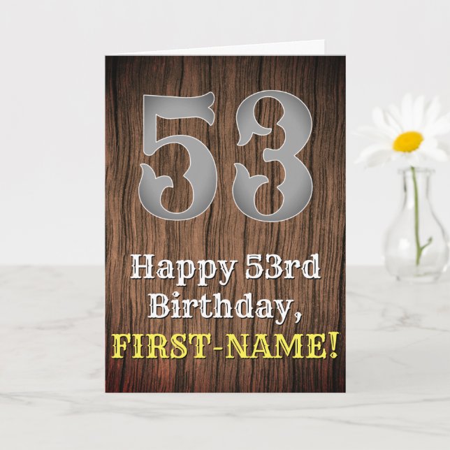 Tarjeta 53.ª Cumpleaños: La mirada inspirada por el país o (Planta pequeña)