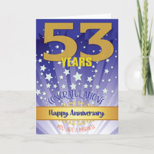 Tarjeta 53 años Aniversario de la Recuperación Negrita Núm