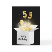 53 Globos De Cumpleaños En Caja Blanca