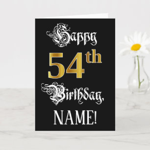 Tarjeta 54º cumpleaños — Guión de fantasía; Mirada de oro