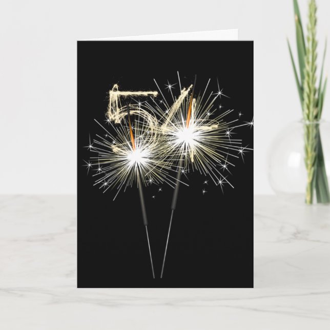 Tarjeta 54.ª estafa de cumpleaños en negro (Anverso)