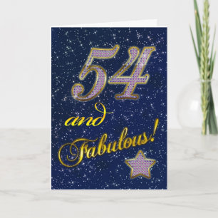 Tarjeta 54.o cumpleaños para alguien fabuloso