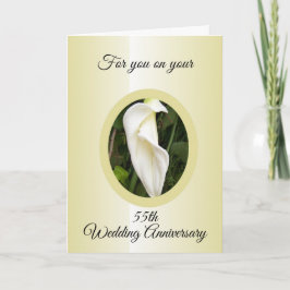 Tarjeta 55º aniversario Boda personalizado de Cala Lily