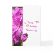 55º aniversario Boda personalizado de Geranium