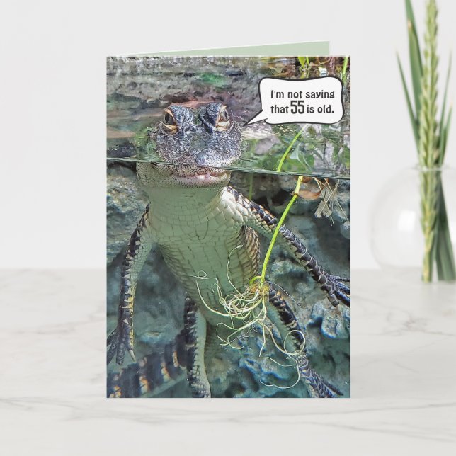 Tarjeta 55º cumpleaños del lagarto (Anverso)