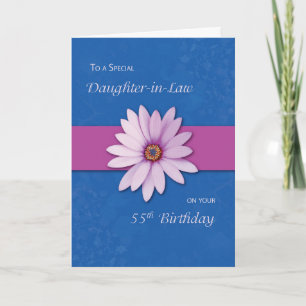 Tarjeta 55.ª cuñada Daisy Pink Purple