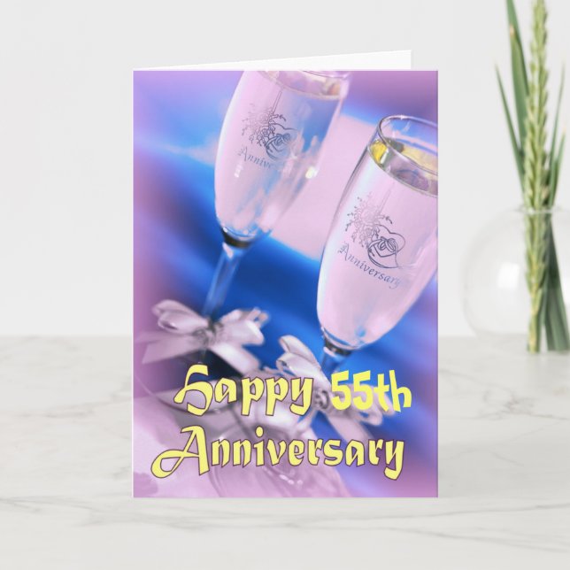 Tarjeta 55.º aniversario de la celebración del champán (Anverso)